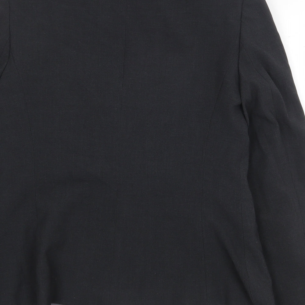 Marks and Spencer Womens Grey Polyester Jacket Blazer Size 14 Button