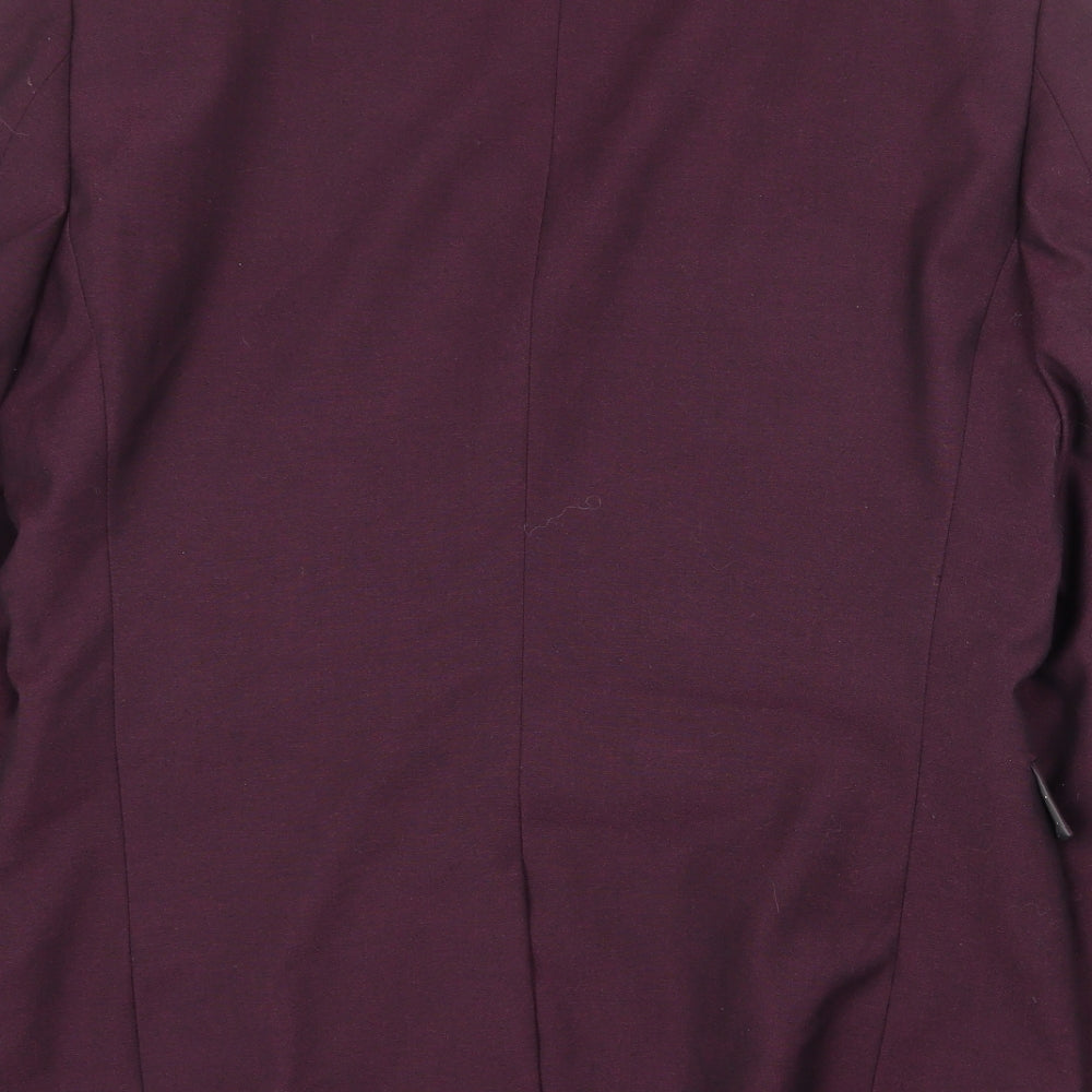 NEXT Mens Purple Polyester Jacket Blazer Size 40 Regular Button