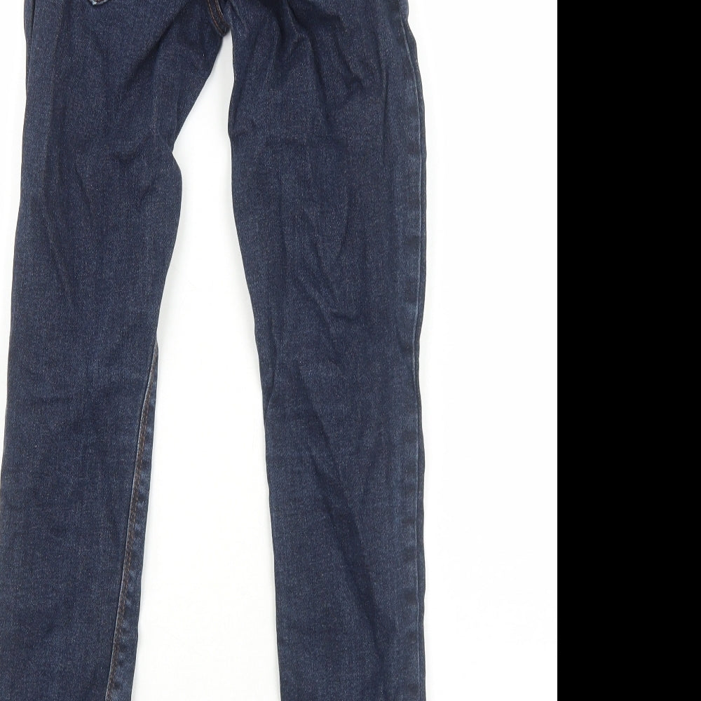 NEXT Boys Blue Cotton Skinny Jeans Size 13 Years Regular Zip