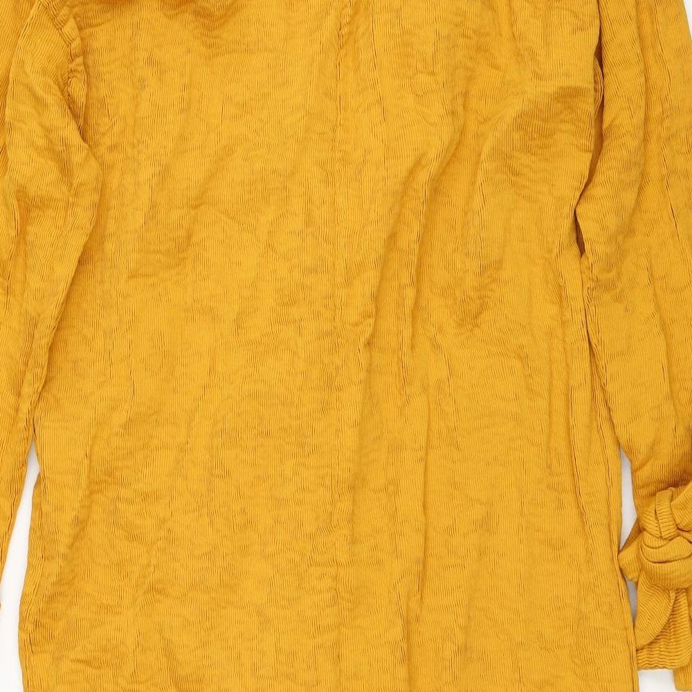 Topshop Womens Yellow Overcoat Coat Size 10 Buckle