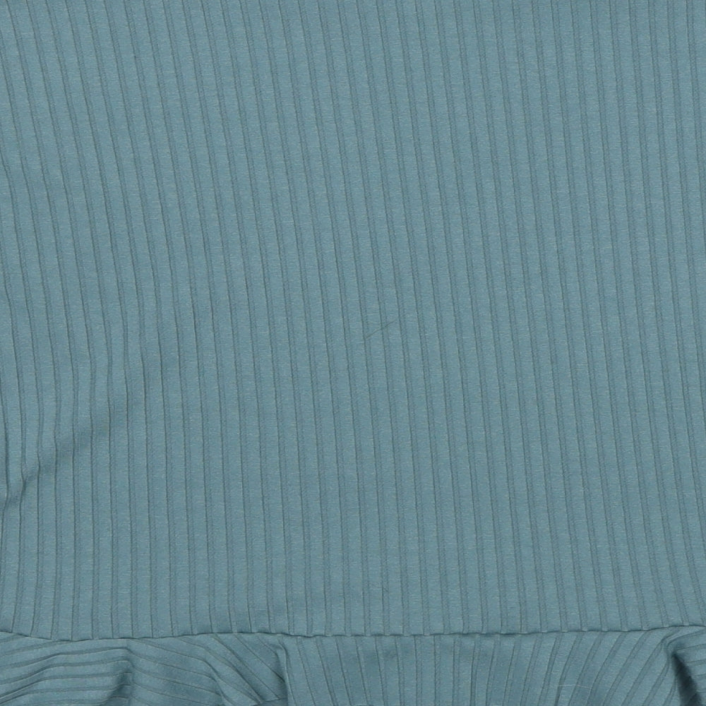 Boohoo Womens Blue Round Neck Polyester Pullover Jumper Size 10