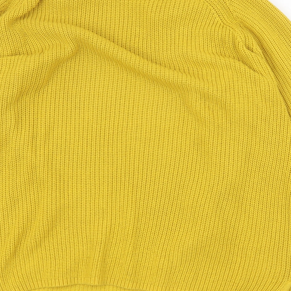BPC Womens Yellow Roll Neck Cotton Pullover Jumper Size XL