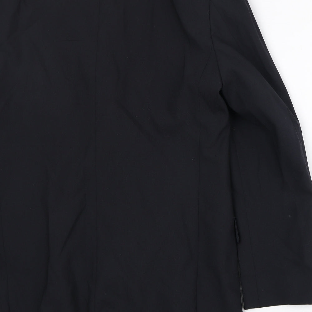 Marks and Spencer Mens Black Polyester Jacket Suit Jacket Size 40 Regular