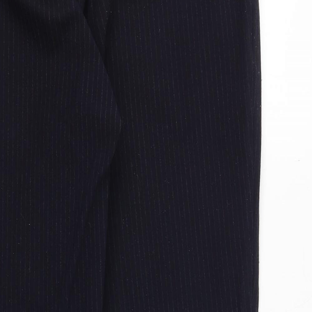 Zara Mens Blue Polyester 2 Piece Suit Trousers Size L Regular Zip