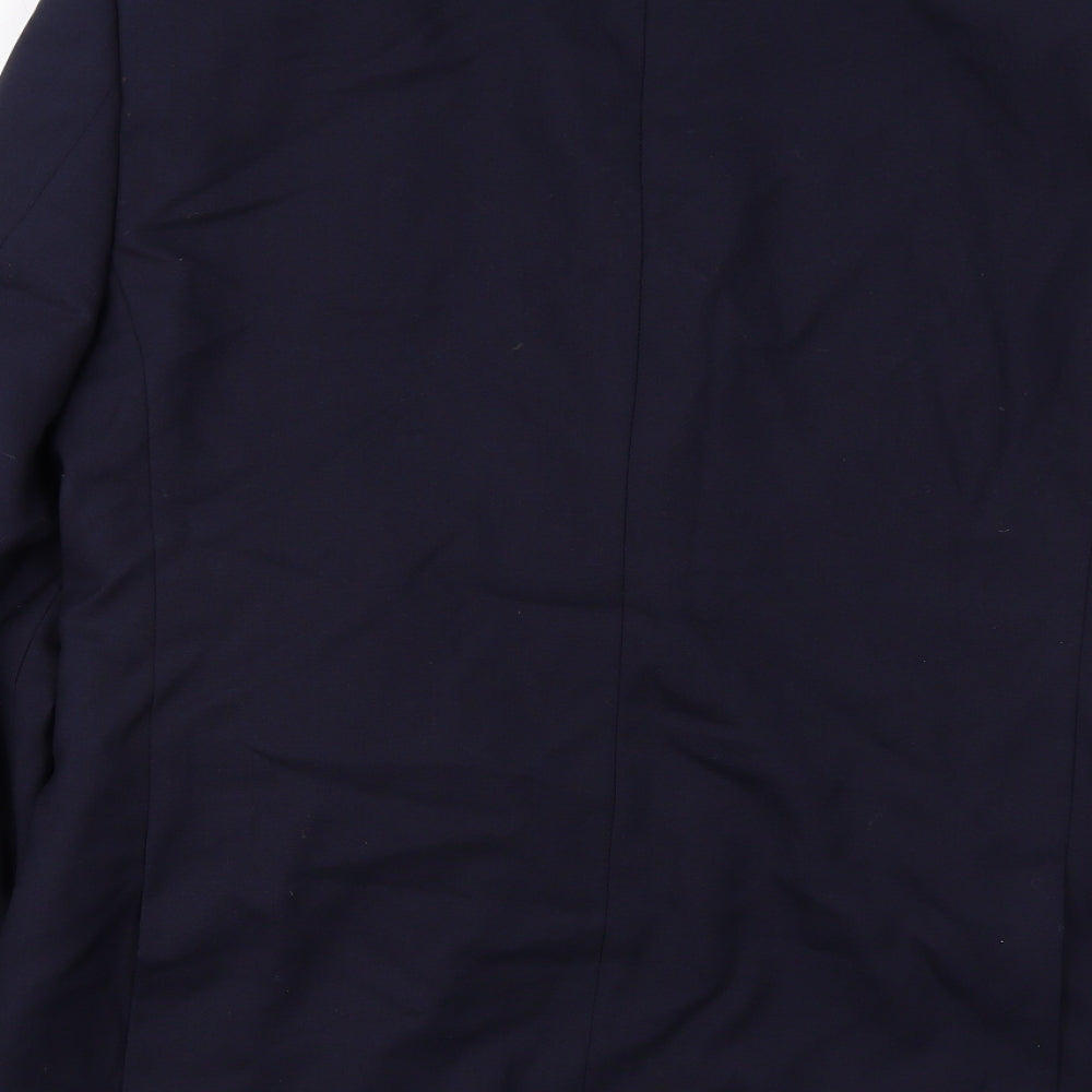 Marks and Spencer Mens Blue Polyester Jacket Suit Jacket Size 42 Regular