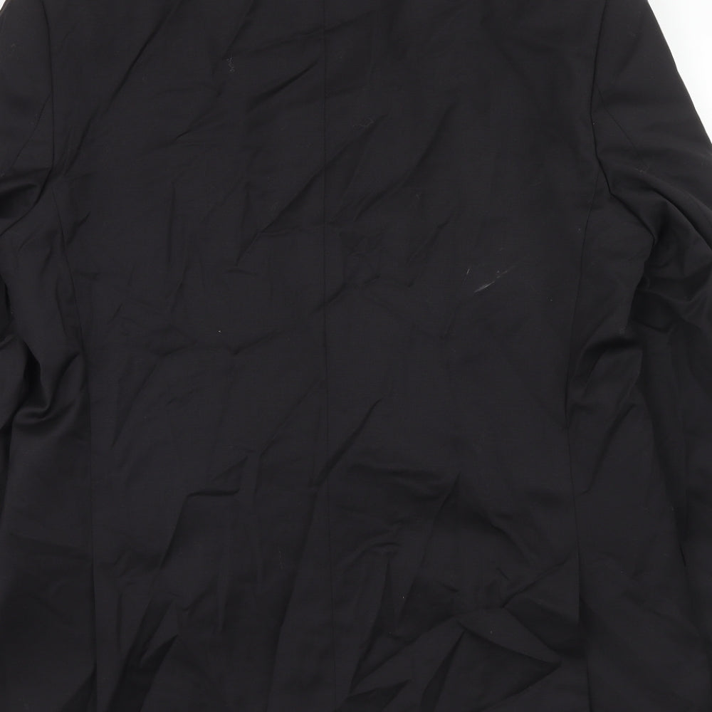 Marks and Spencer Mens Black Polyester Jacket Suit Jacket Size 42 Regular