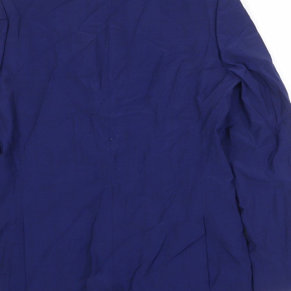 Marks and Spencer Mens Blue Polyester Jacket Suit Jacket Size 40 Regular