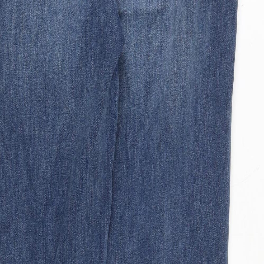 Marks and Spencer Womens Blue Polyester Skinny Jeans Size 30 in Regular Zip