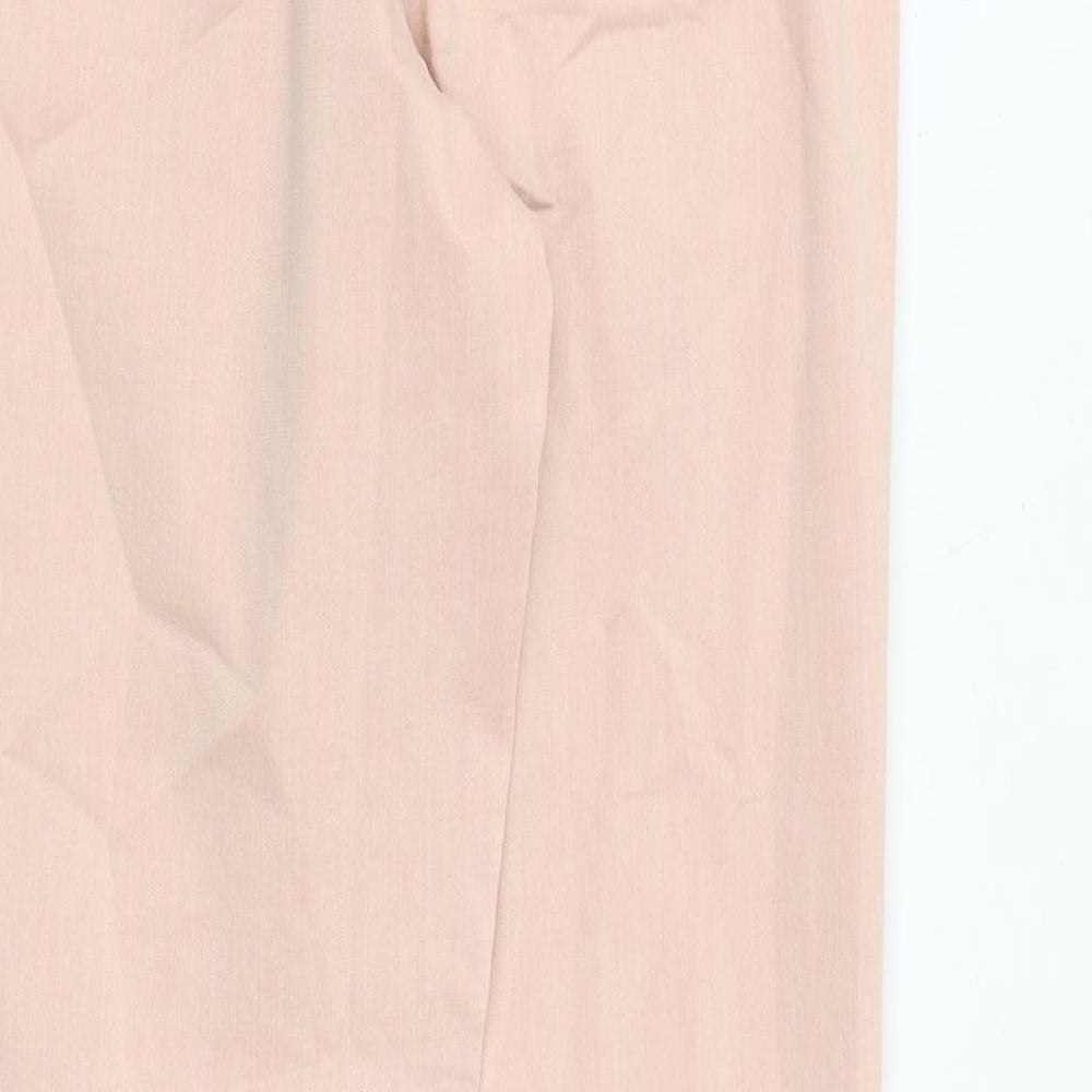 Marks and Spencer Womens Pink Cotton Tapered Jeans Size 6 Regular Zip