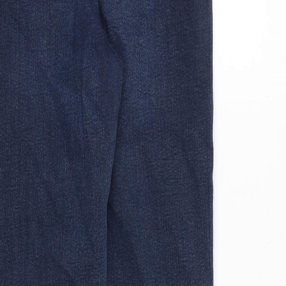 Marks and Spencer Womens Blue Cotton Skinny Jeans Size 10 Slim Zip