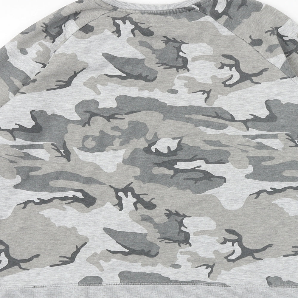 NEXT Boys Grey Camouflage Cotton Pullover Sweatshirt Size 10 Years Pullover