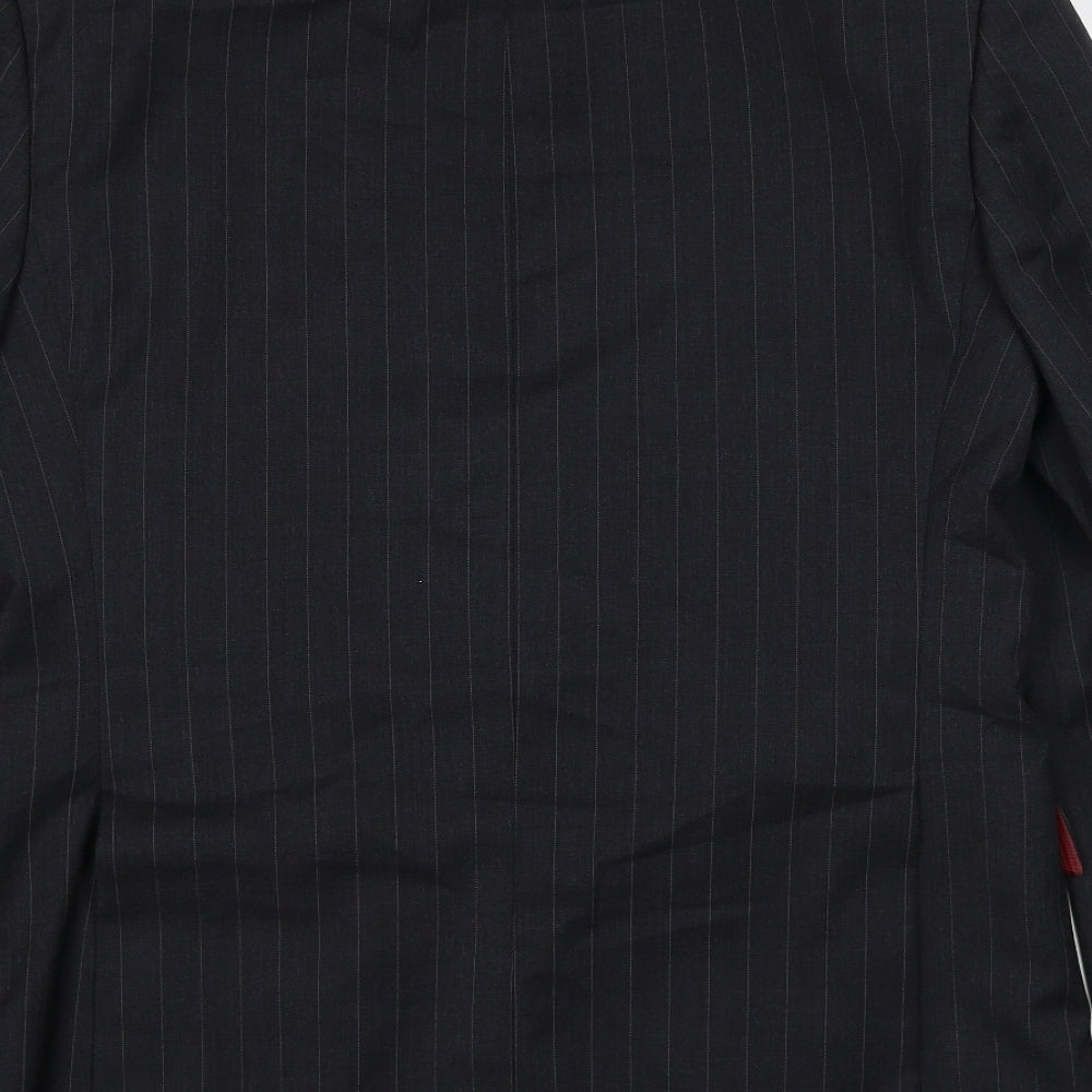 Marks and Spencer Mens Grey Striped Wool Jacket Suit Jacket Size 40 Regular
