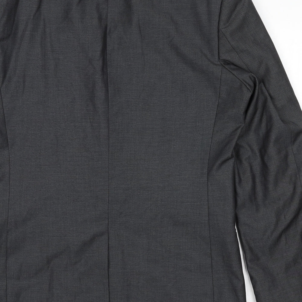 Red Herring Mens Grey Polyester Jacket Suit Jacket Size 48 Regular