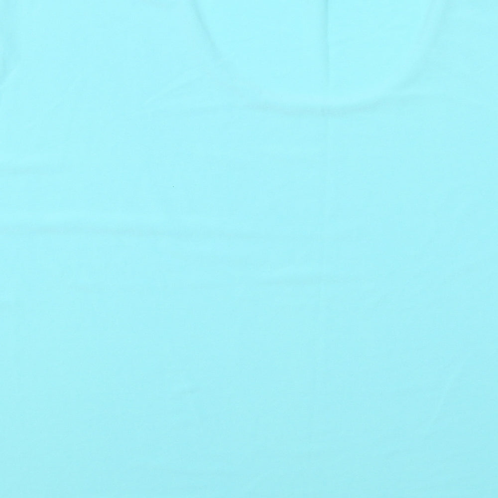 Michele Hope Womens Blue Polyester Basic T-Shirt Size 26 Round Neck