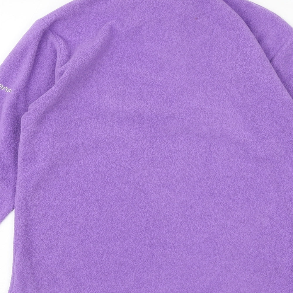 Trespass Girls Purple Polyester Pullover Sweatshirt Size 11-12 Years Zip