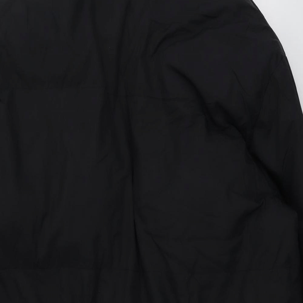 Boohoo Mens Black Parka Coat Size 3XL Zip