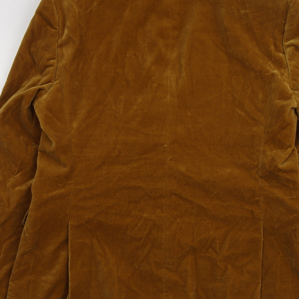 Tiger Sweden Mens Brown Cotton Jacket Blazer Size 44 Regular