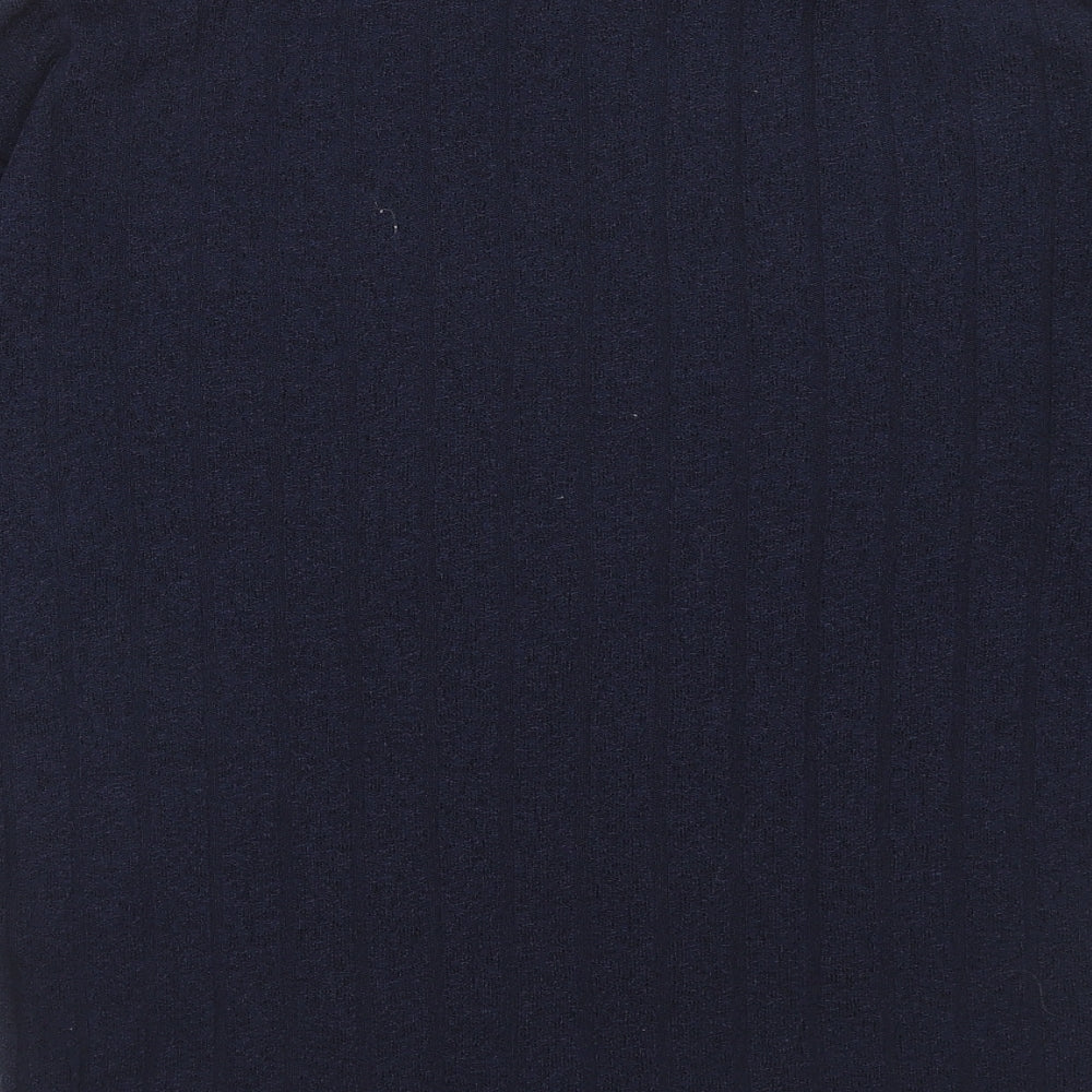 Marks and Spencer Womens Blue Round Neck Polyester Pullover Jumper Size 6