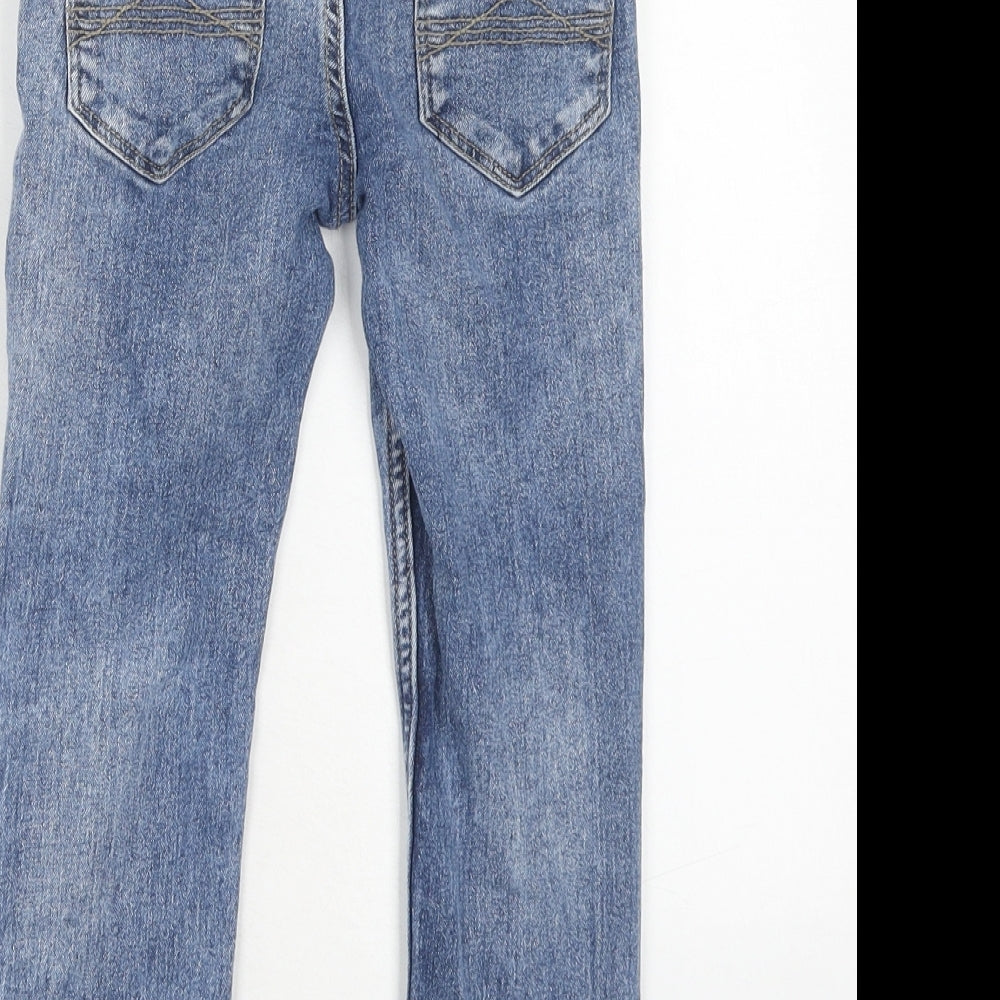 NEXT Boys Blue Cotton Skinny Jeans Size 4 Years Regular Button