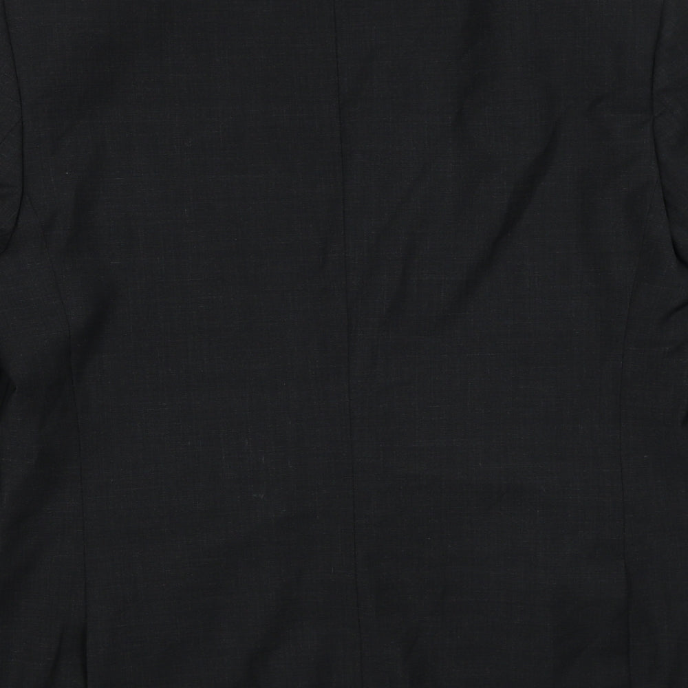 Marks and Spencer Mens Black Polyester Jacket Suit Jacket Size 42 Regular