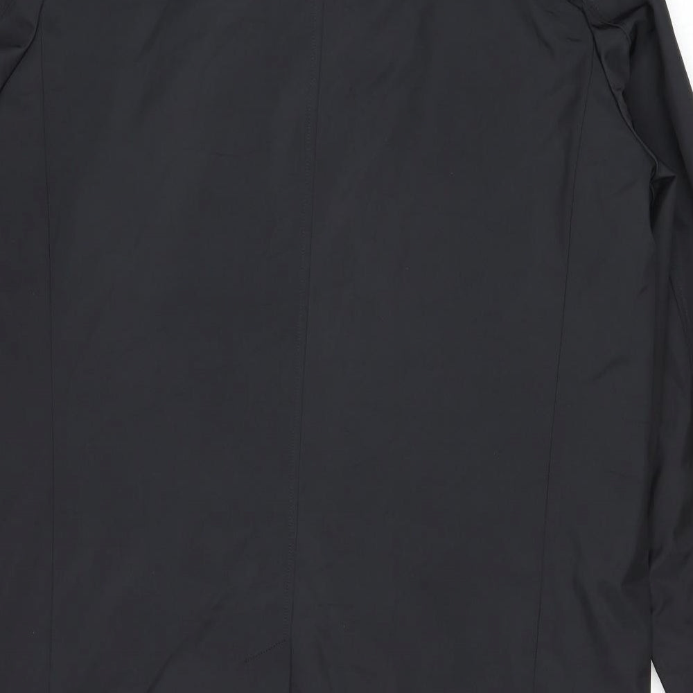 Marks and Spencer Mens Black Overcoat Coat Size XL Button