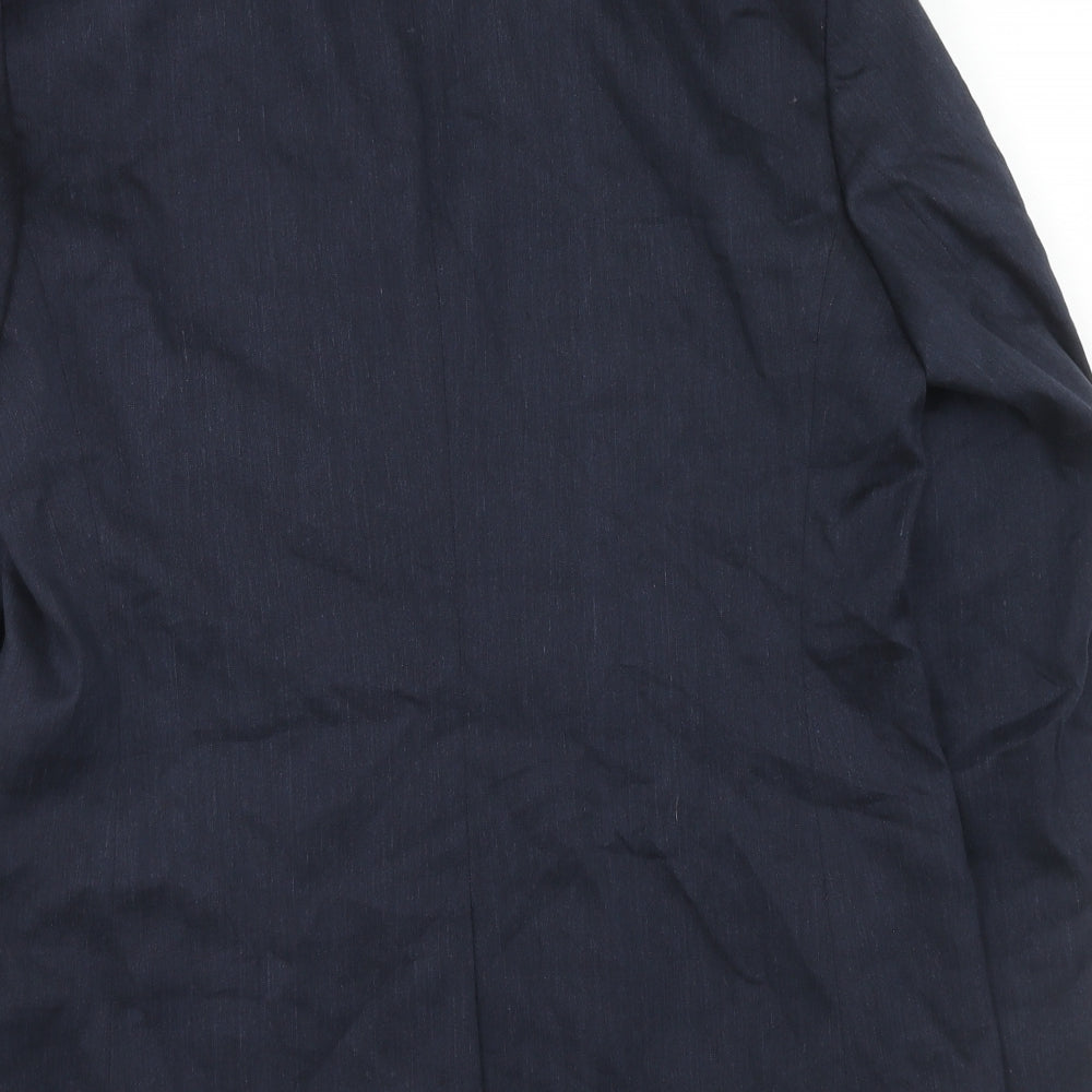 Ted Baker Mens Blue Linen Jacket Suit Jacket Size 38 Regular