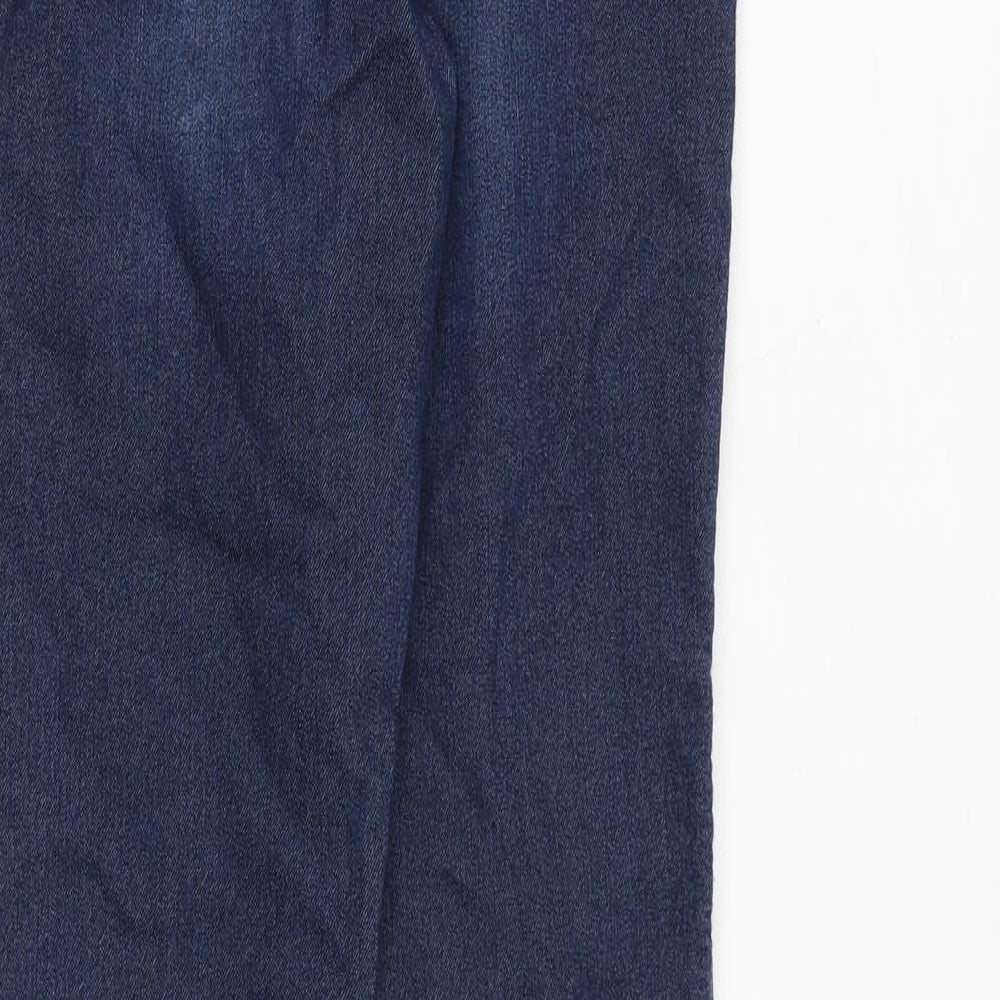 Marks and Spencer Womens Blue Cotton Skinny Jeans Size 10 Regular