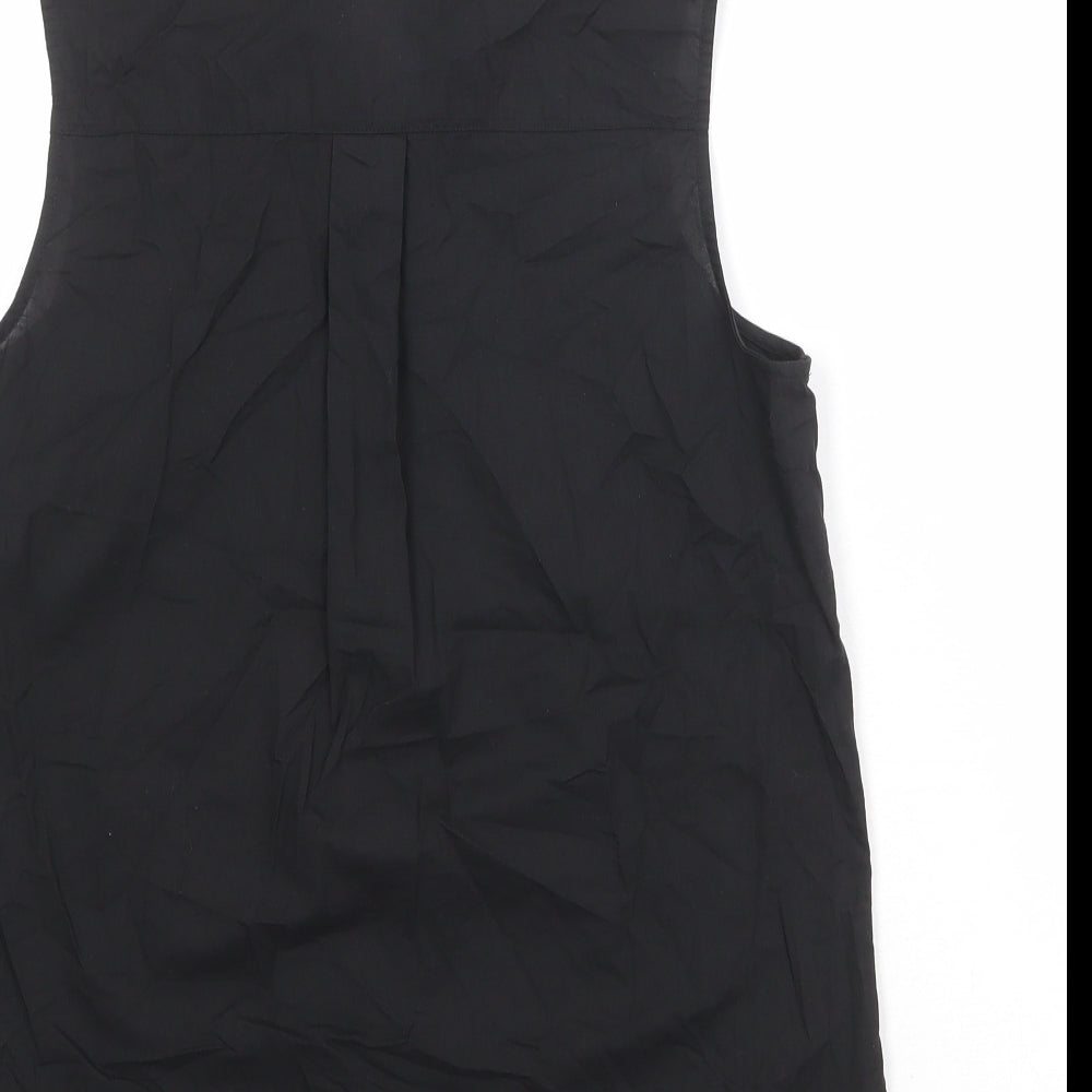 Divided by H&M Womens Black 100% Cotton Basic Button-Up Size 8 Collared