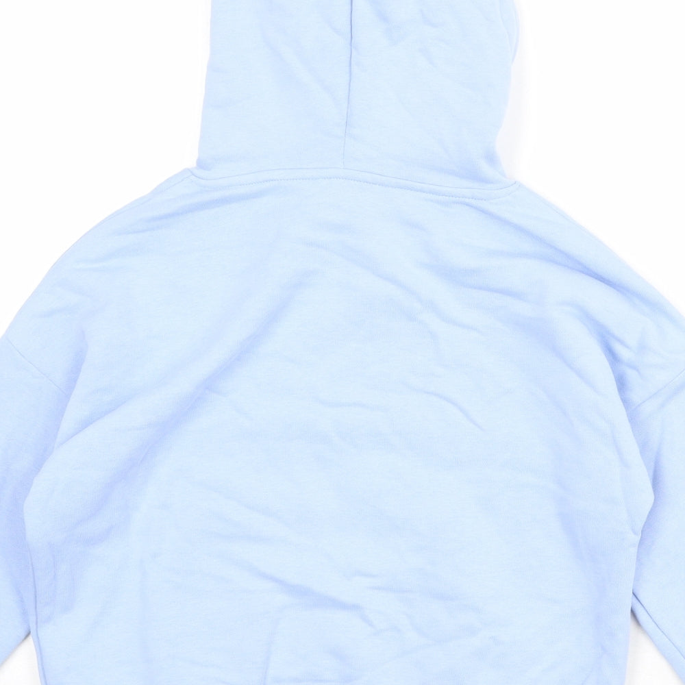 Marks and Spencer Boys Blue Cotton Pullover Hoodie Size 7-8 Years Pullover