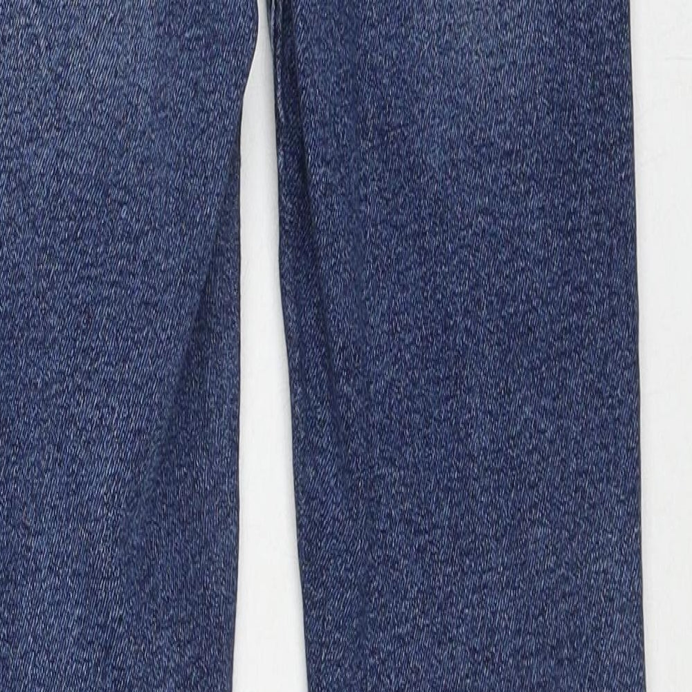 River Island Womens Blue Cotton Bootcut Jeans Size 10 Regular Zip