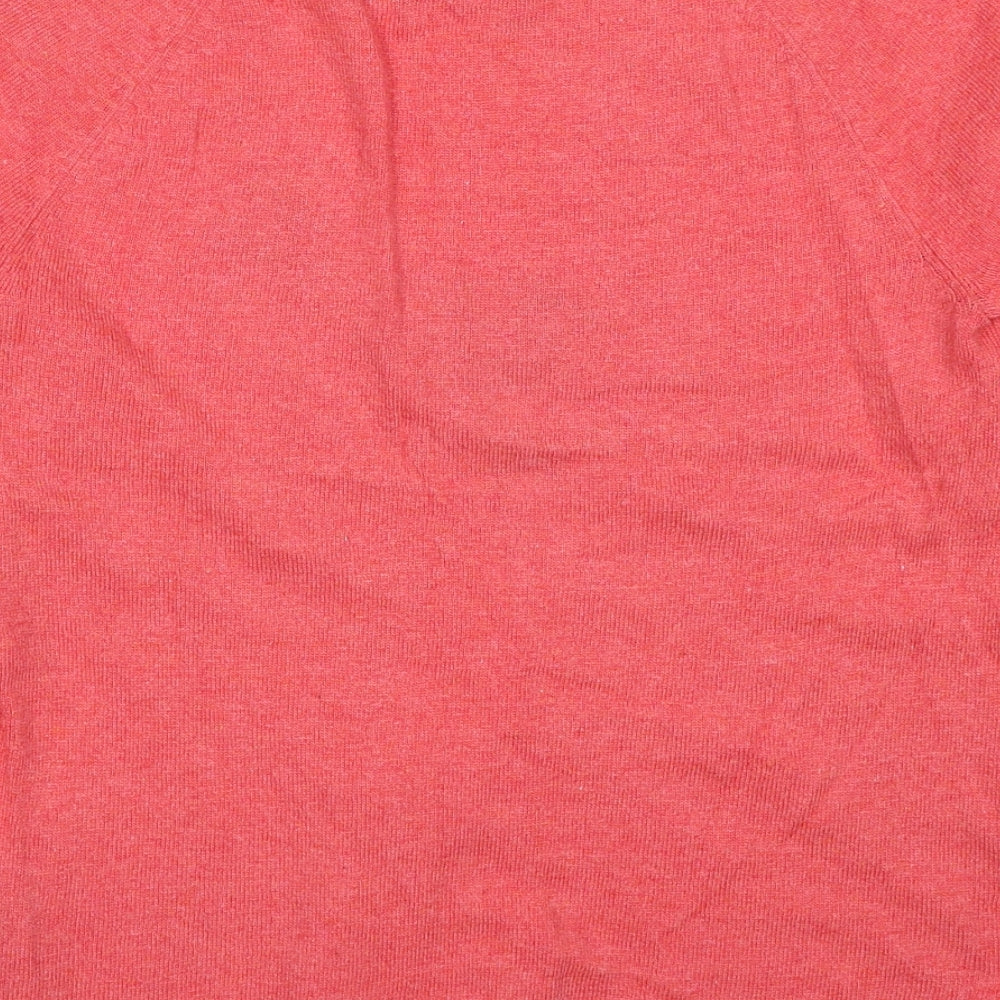 Antoni & Alison Womens Pink Round Neck Cotton Pullover Jumper Size 10 - Bird