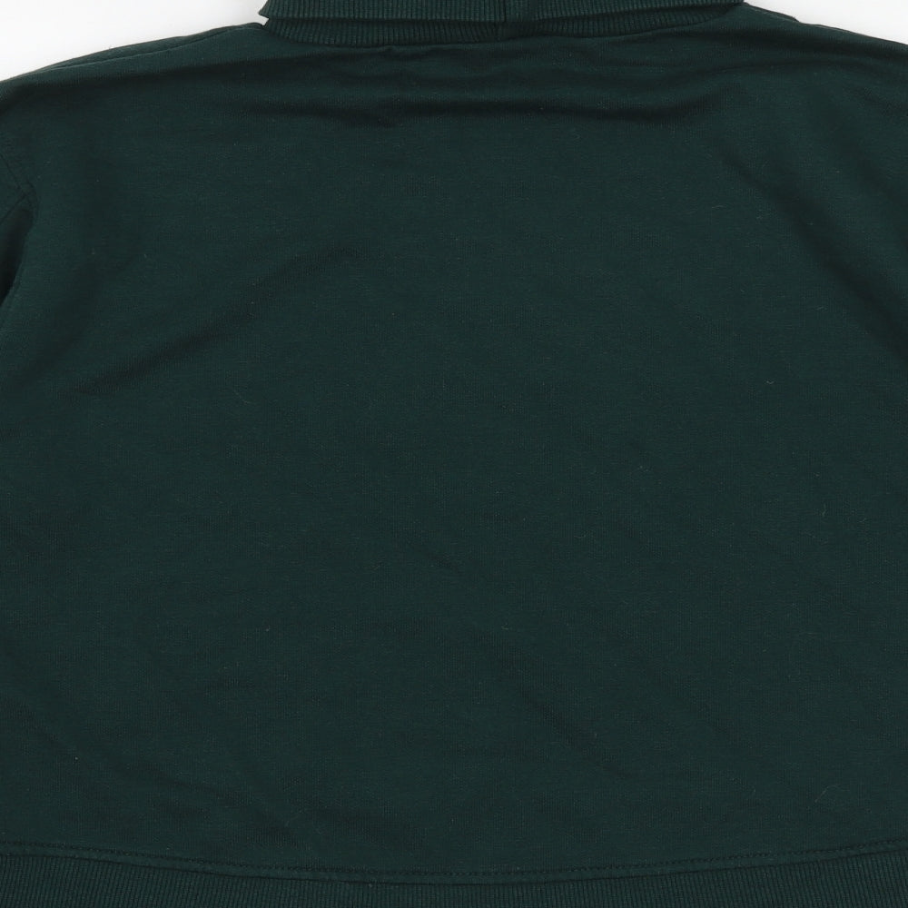 Zara Womens Green Cotton Pullover Sweatshirt Size S Pullover