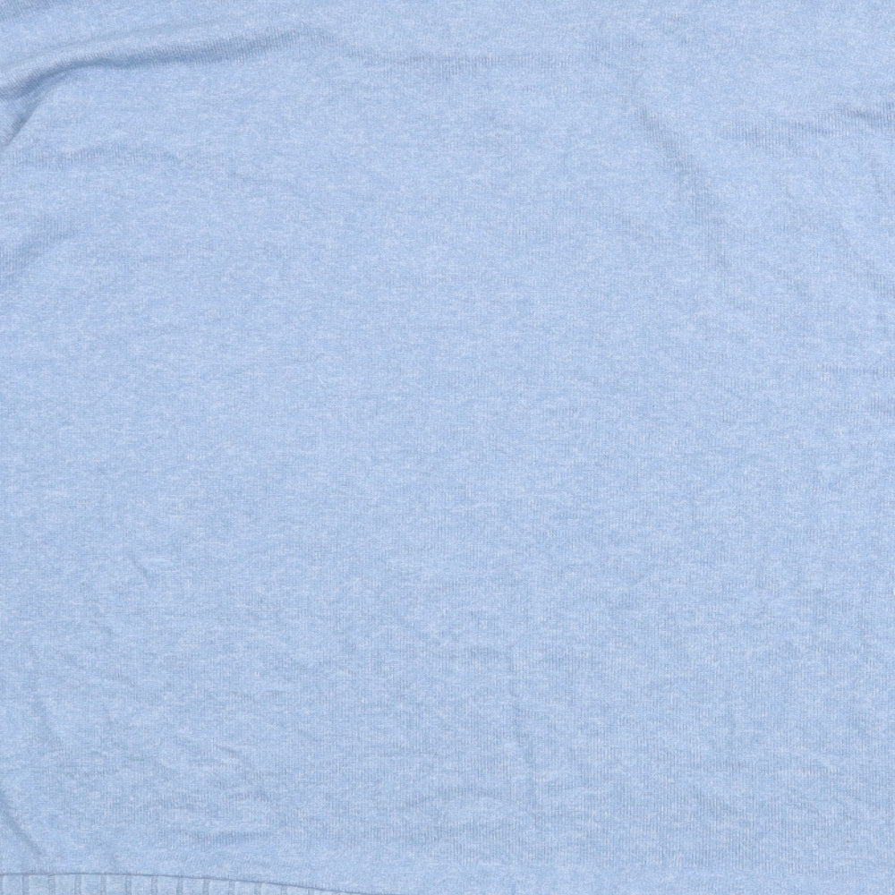 Marks and Spencer Womens Blue Round Neck Viscose Pullover Jumper Size 16
