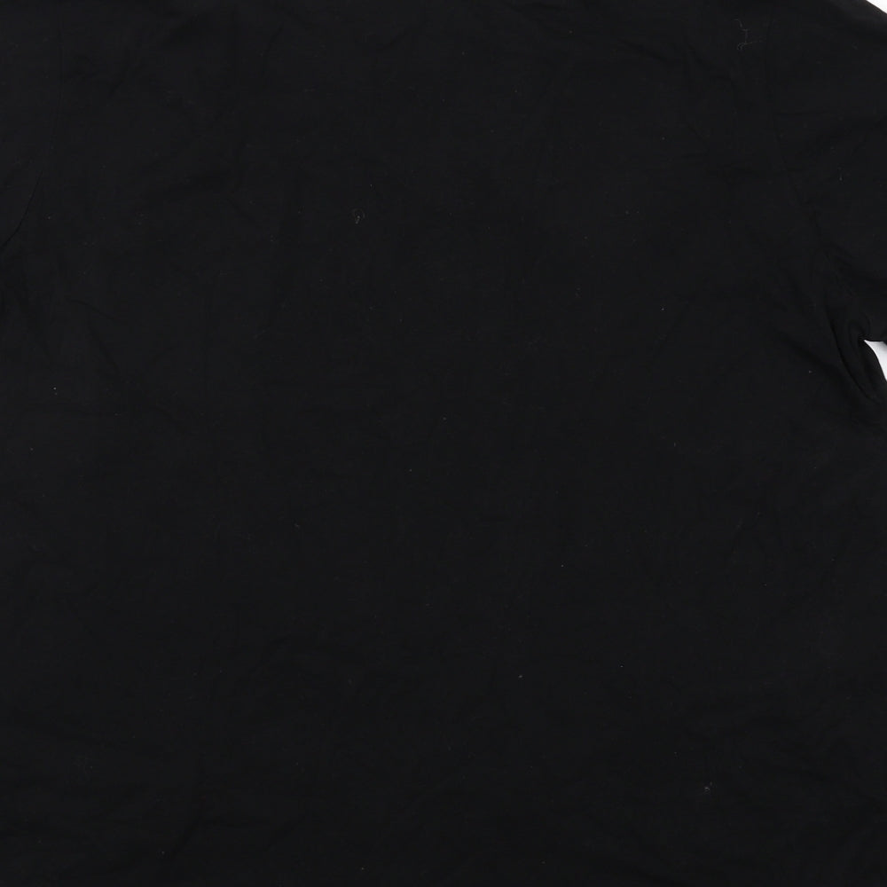 ASOS Womens Black Viscose Basic T-Shirt Size 16 Round Neck - Mama