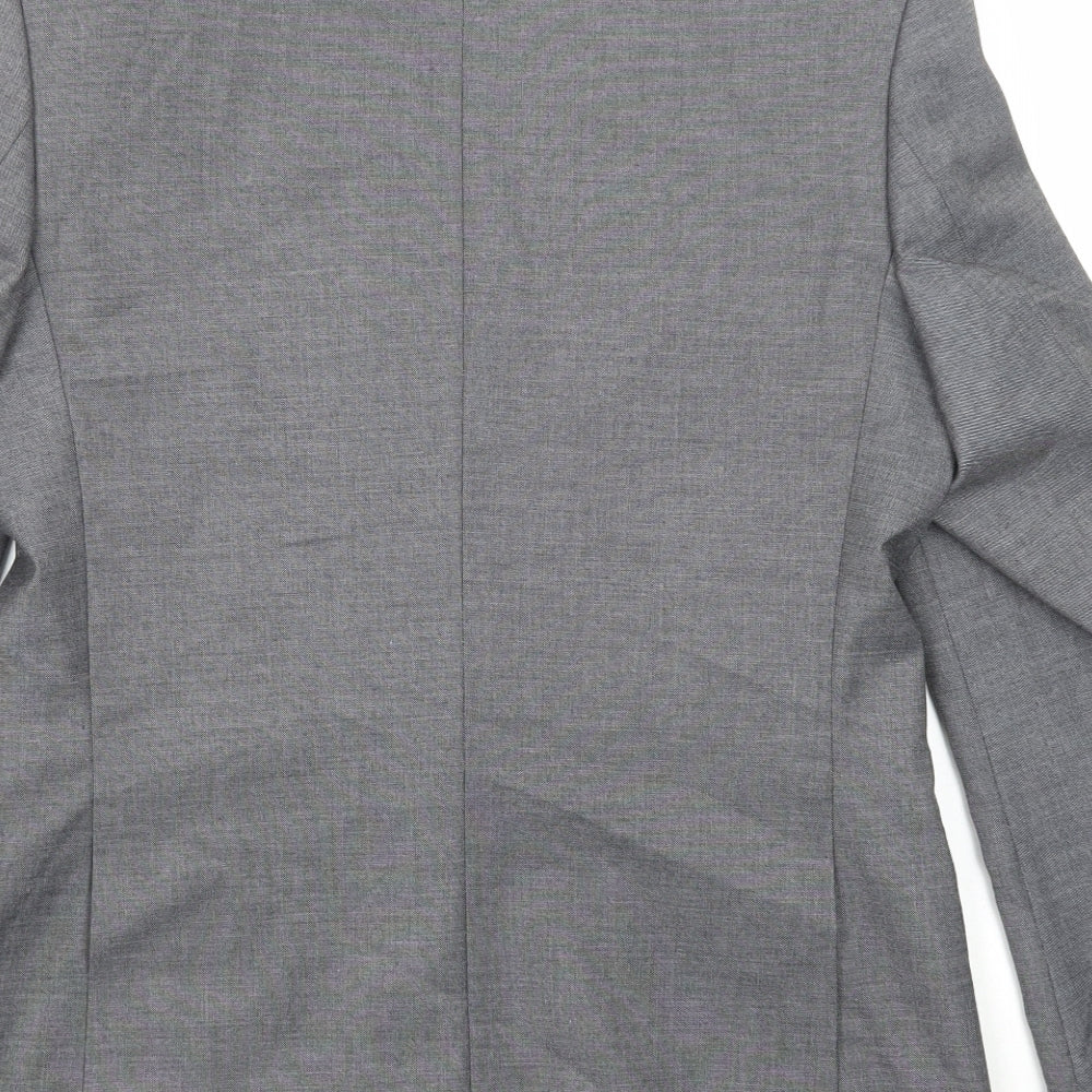 Marks and Spencer Mens Grey Polyester Jacket Suit Jacket Size 38 Regular