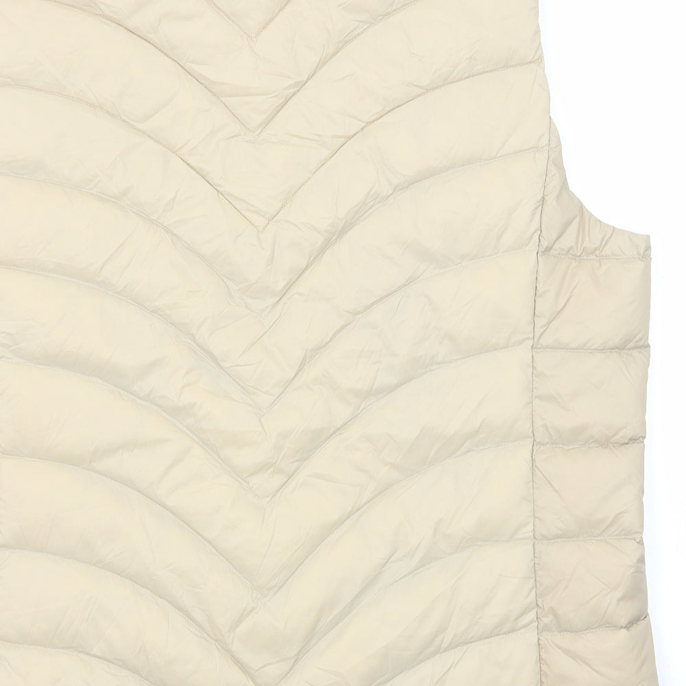 Marks and Spencer Womens Beige Gilet Jacket Size 16 Zip