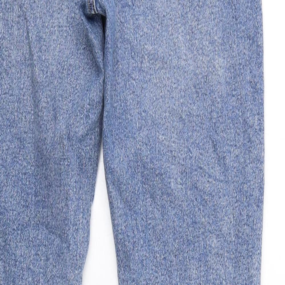 H&M Womens Blue Cotton Skinny Jeans Size 8 Regular Zip
