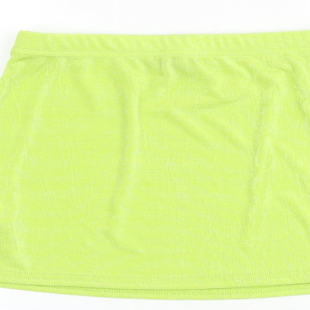 PRETTYLITTLETHING Womens Green Polyester Mini Skirt Size 12