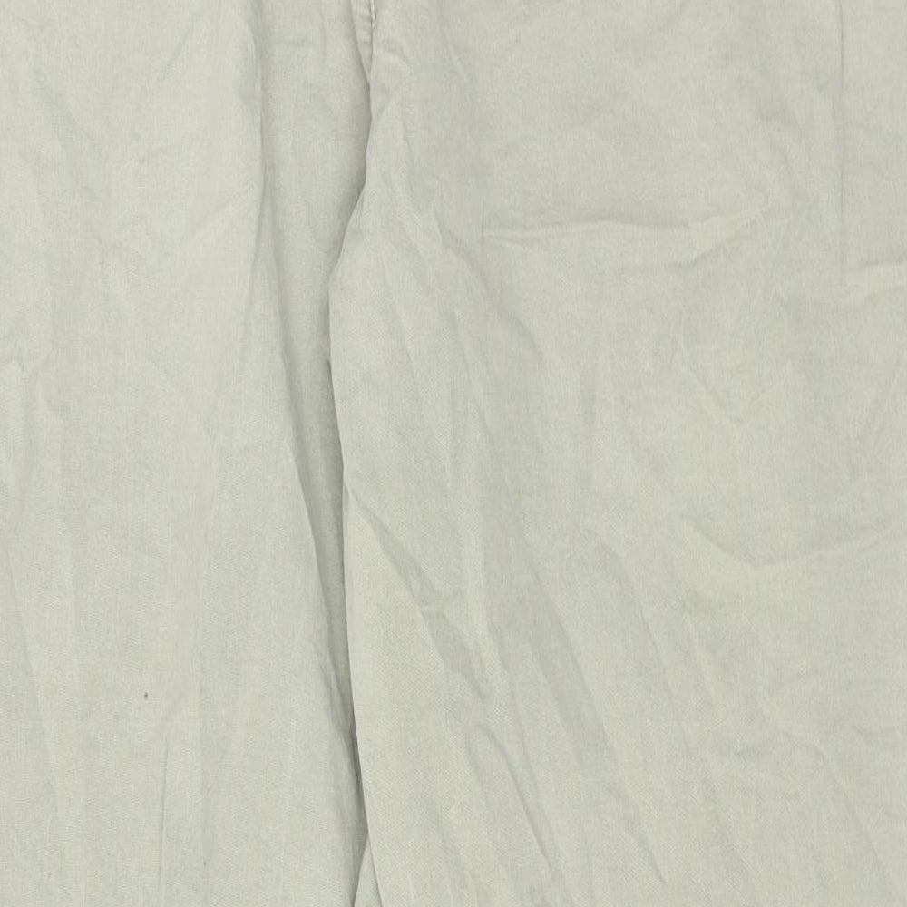 Principles Womens Green Cotton Trousers Size 18 Regular Zip