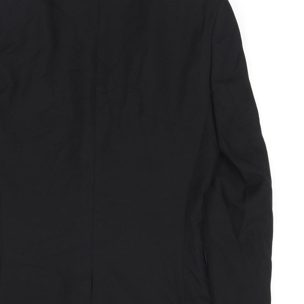 NEXT Mens Black Polyester Jacket Suit Jacket Size 36 Regular