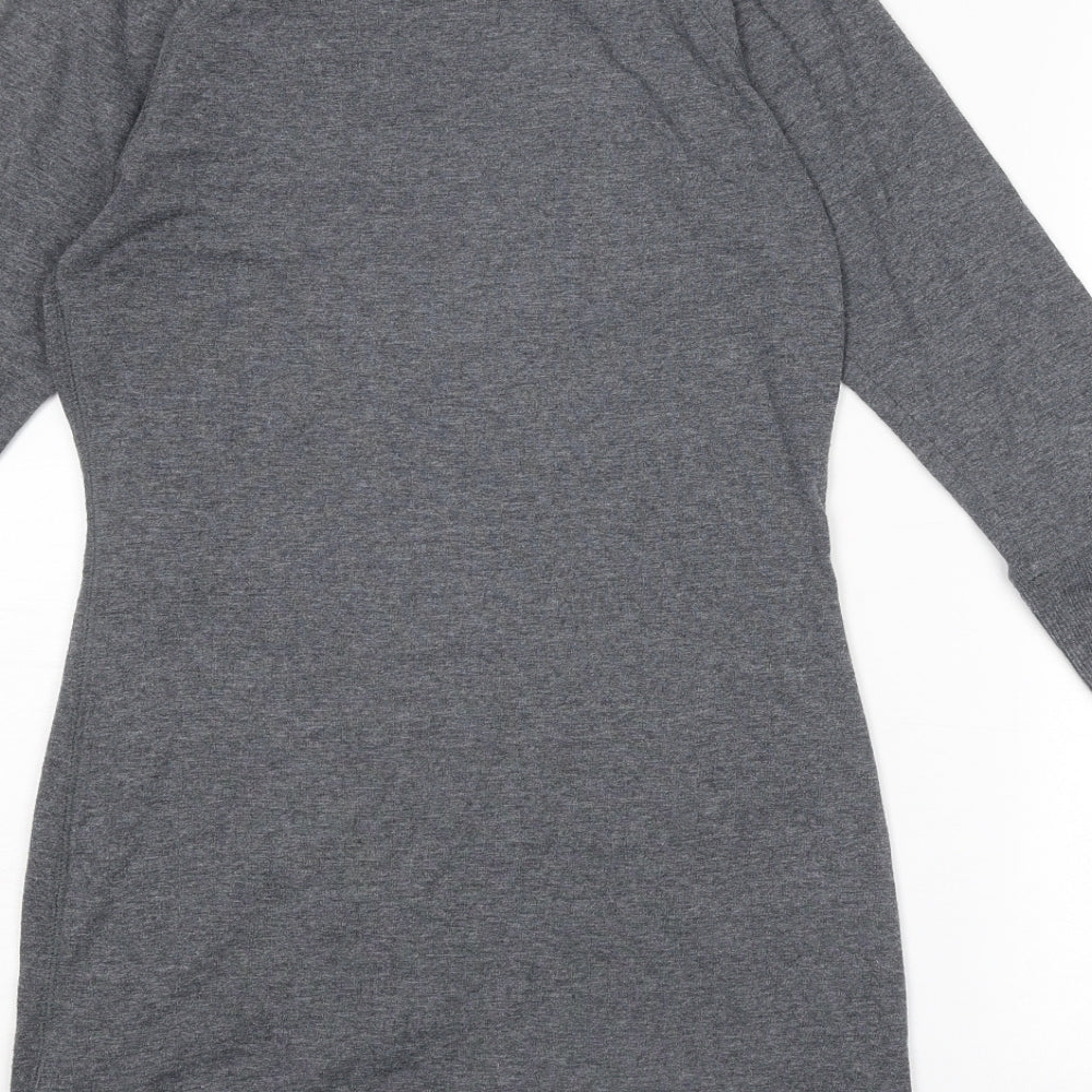 Marks and Spencer Womens Grey Cotton Pullover Sweatshirt Size 8 Pullover