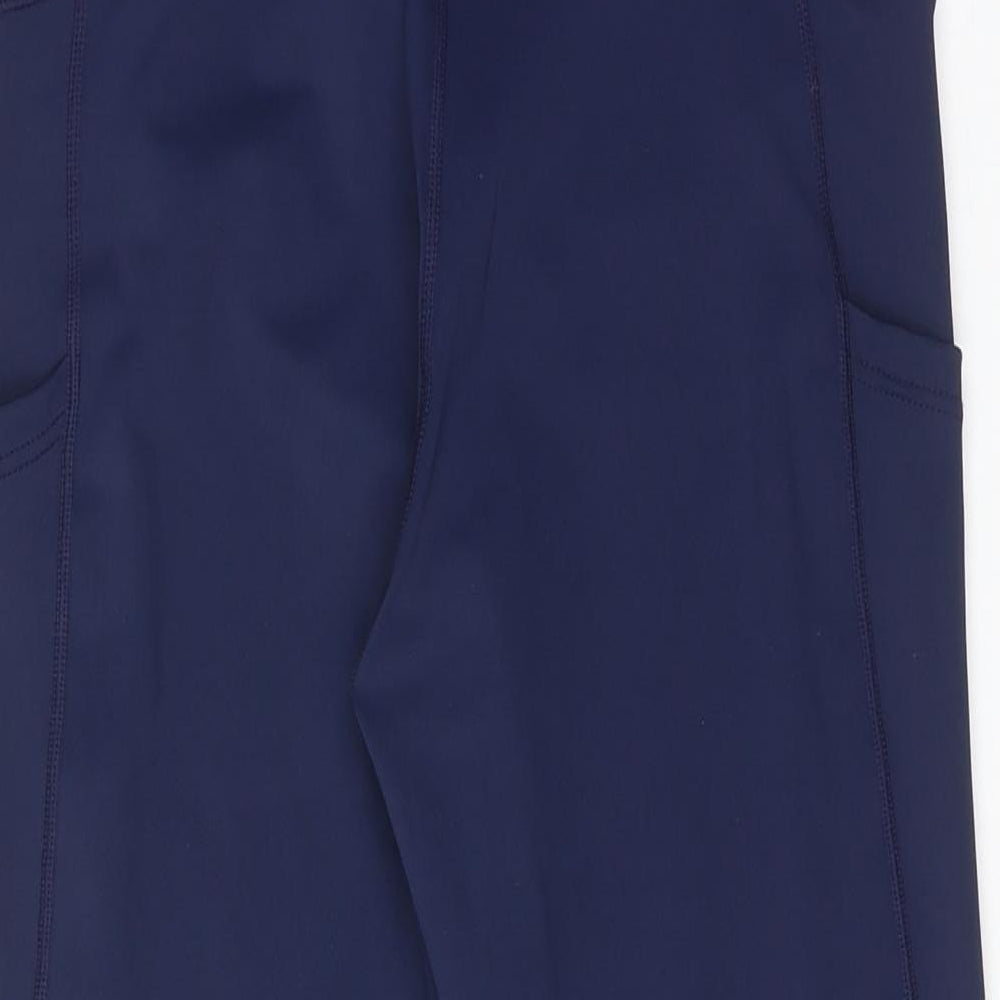 Lucy Locket Loves Womens Blue Polyester Cropped Leggings Size L Regular Pullover