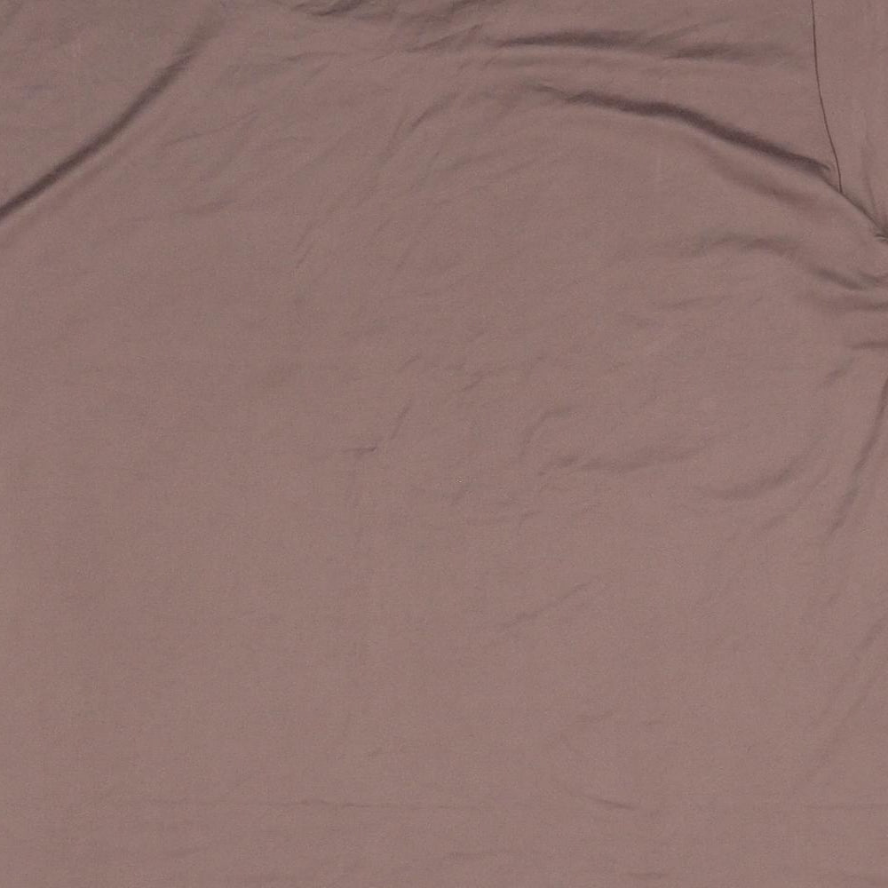 Carole Hochman Womens Brown Polyester Basic T-Shirt Size XL Round Neck