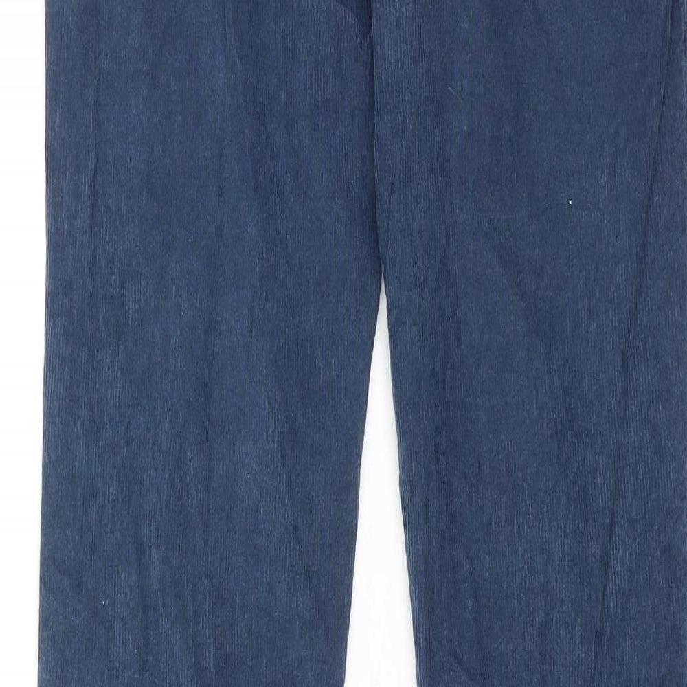 Rugby Womens Blue Cotton Trousers Size 26 in Regular Zip