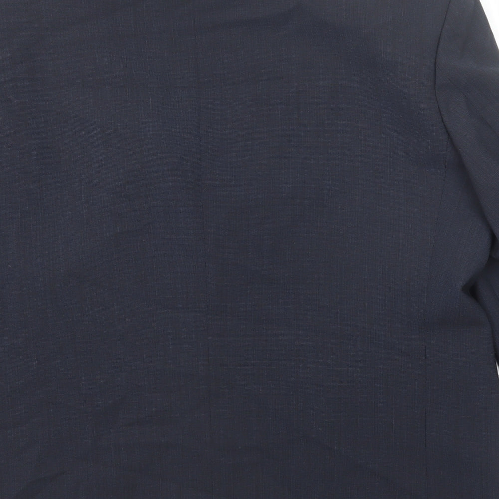 Marks and Spencer Mens Blue Polyester Jacket Suit Jacket Size 42 Regular