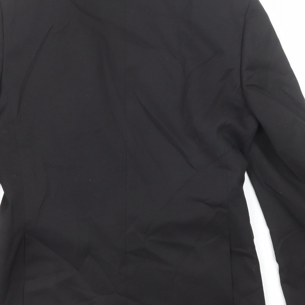Marks and Spencer Mens Black Polyester Jacket Suit Jacket Size 36 Regular