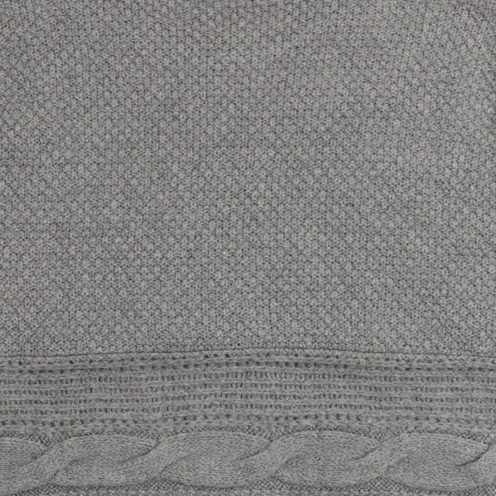 NEXT Womens Grey Round Neck Acrylic Pullover Jumper Size 14