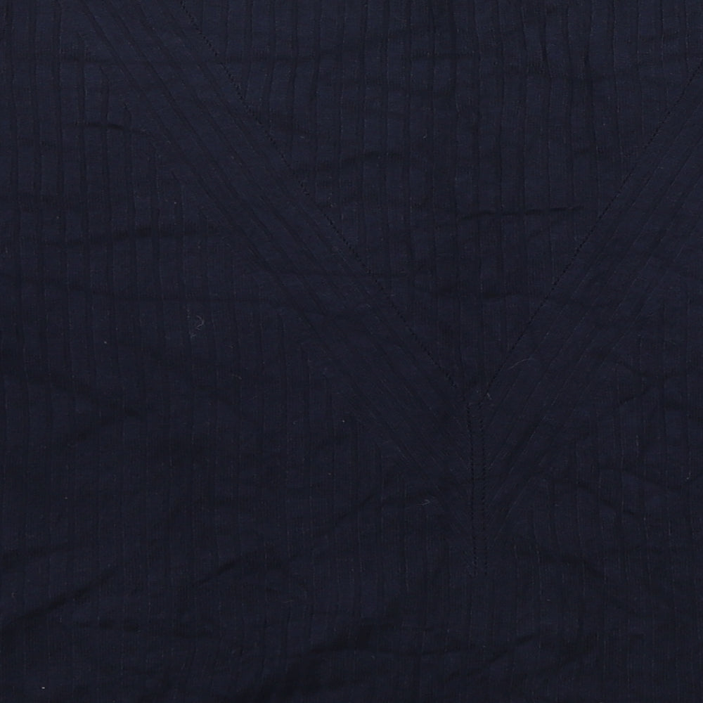 Marks and Spencer Womens Blue Round Neck Viscose Pullover Jumper Size M