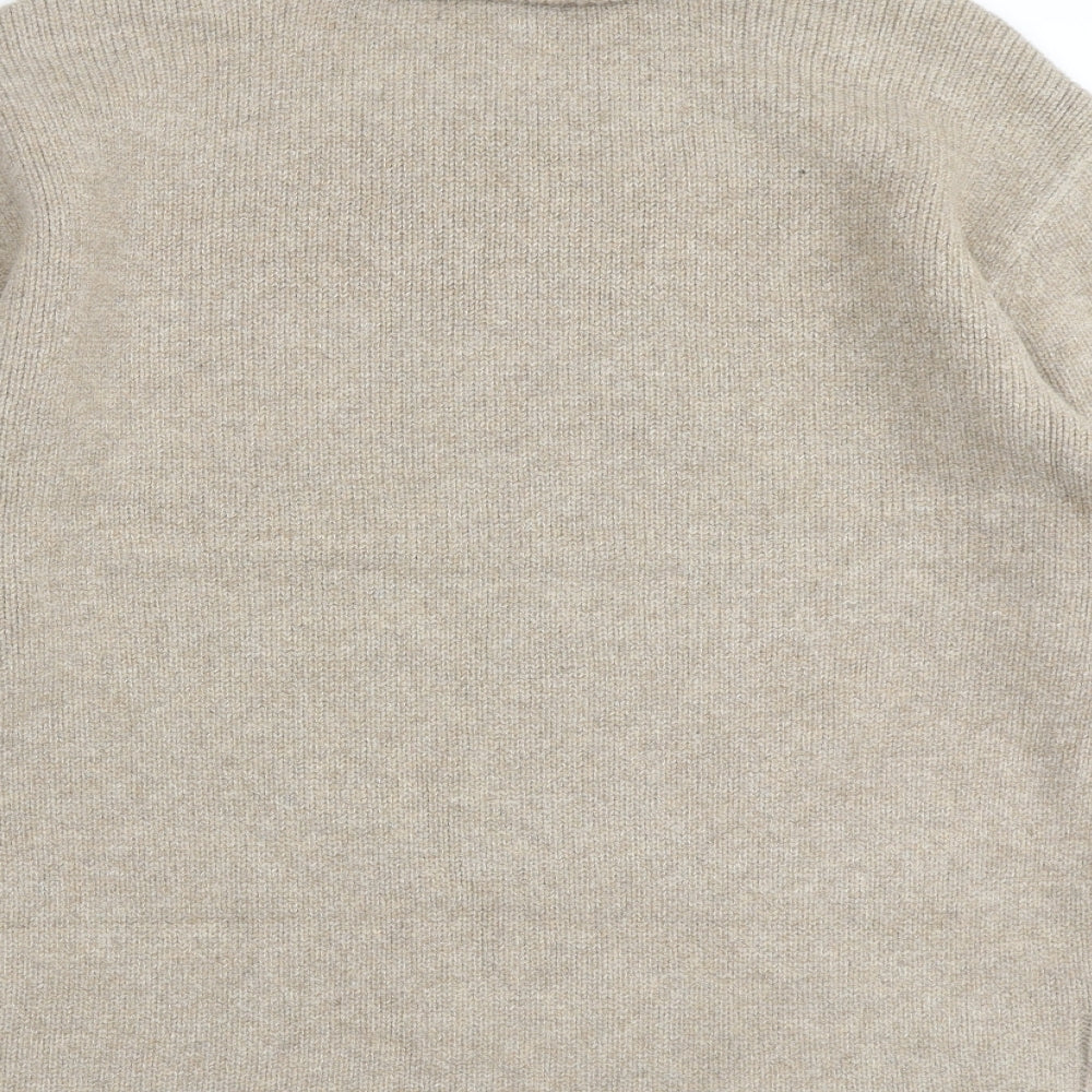 Marks and Spencer Womens Beige Roll Neck Polyester Pullover Jumper Size M