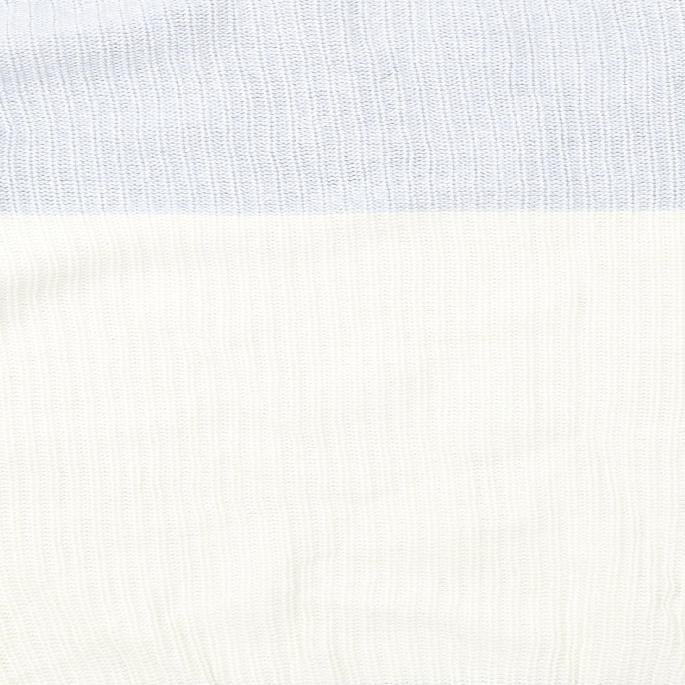 Marks and Spencer Womens Blue Boat Neck Cotton Pullover Jumper Size M